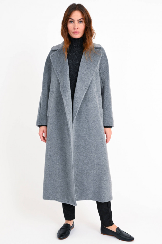 Max Mara Weekend Maxi-Mantel TEMPERA aus Wollmix in Grau