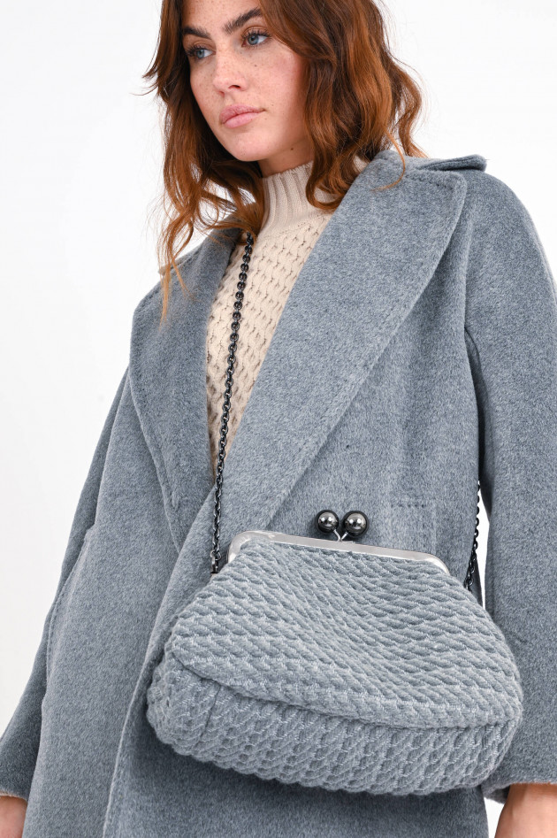 Max Mara Weekend Maxi-Mantel TEMPERA aus Wollmix in Grau