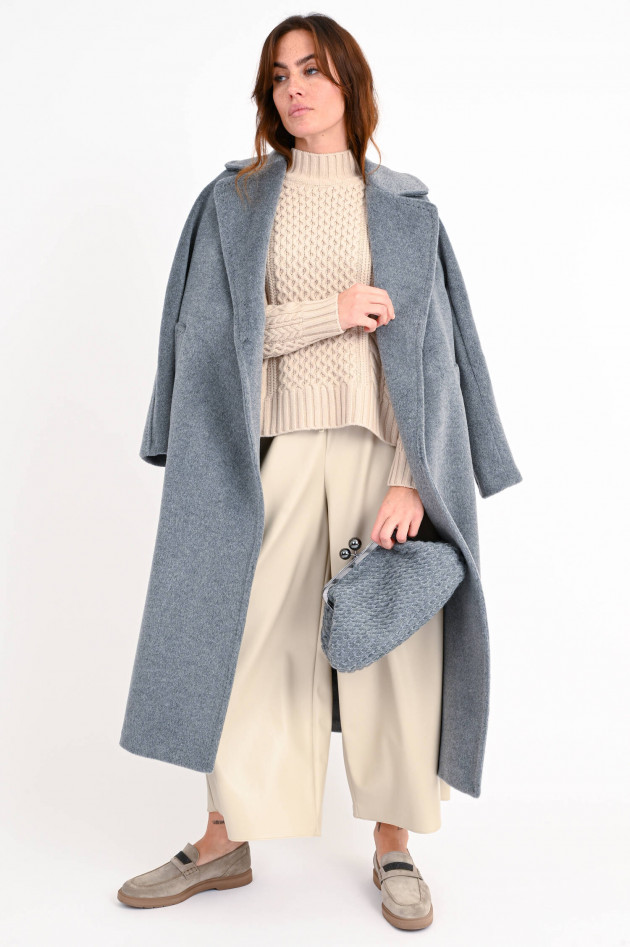 Max Mara Weekend Maxi-Mantel TEMPERA aus Wollmix in Grau