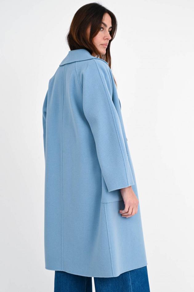 Max Mara Weekend Midi-Wollmantel SELZ in Azurblau