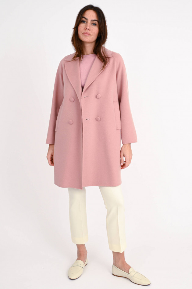 Max Mara Weekend Mantel "Rivetto" aus Wolle in Rosa