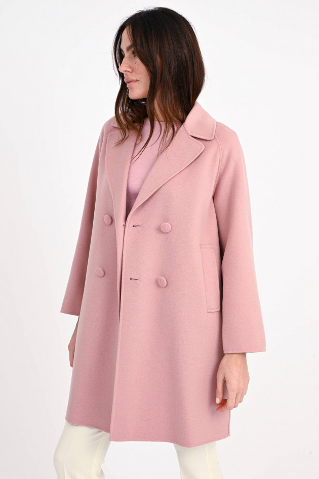 Max Mara Weekend Mantel "Rivetto" aus Wolle in Rosa