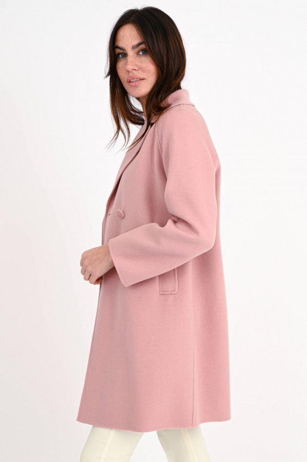 Max Mara Weekend Mantel "Rivetto" aus Wolle in Rosa