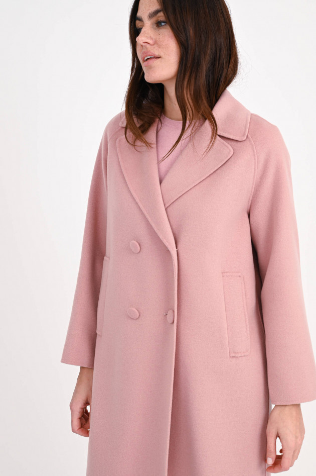 Max Mara Weekend Mantel "Rivetto" aus Wolle in Rosa