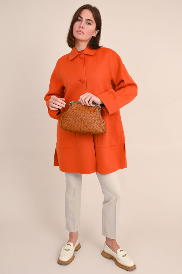 Max Mara Weekend Mantel GIANNI aus Schurwolle in Burned Orange