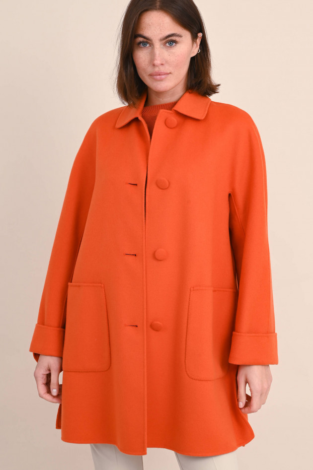 Max Mara Weekend Mantel GIANNI aus Schurwolle in Burned Orange