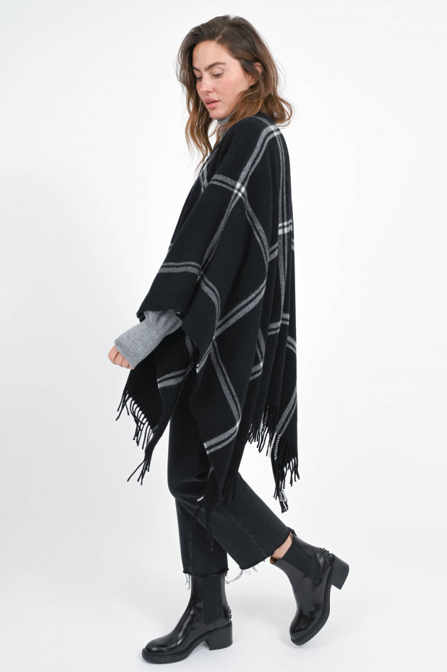 Max Mara Weekend Woll-Cashmere-Cape/Poncho GARDA in Schwarz