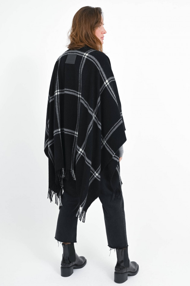 Max Mara Weekend Woll-Cashmere-Cape/Poncho GARDA in Schwarz