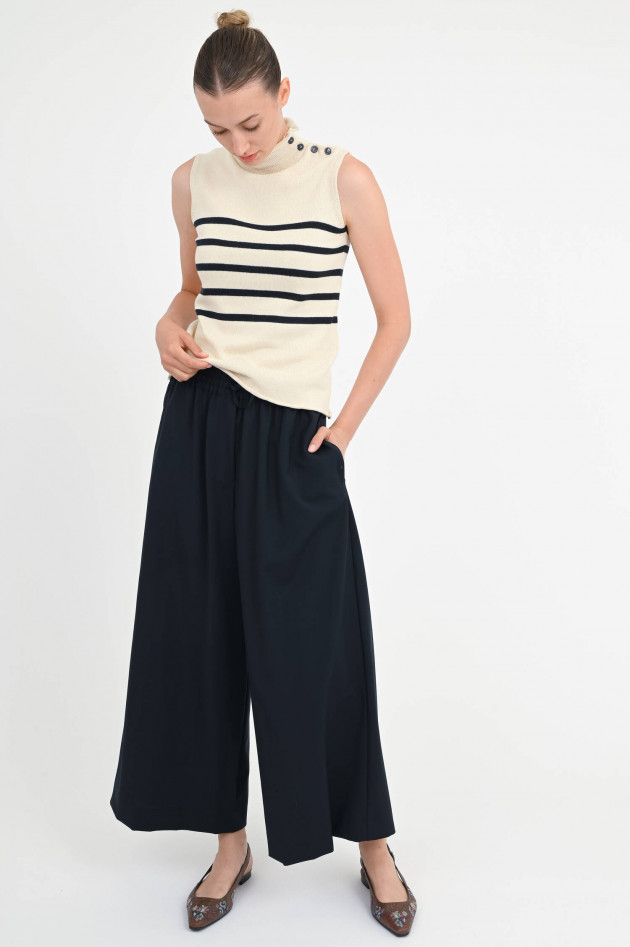 Max Mara Weekend Rollkragen-Top TROFEO in Creme/Navy