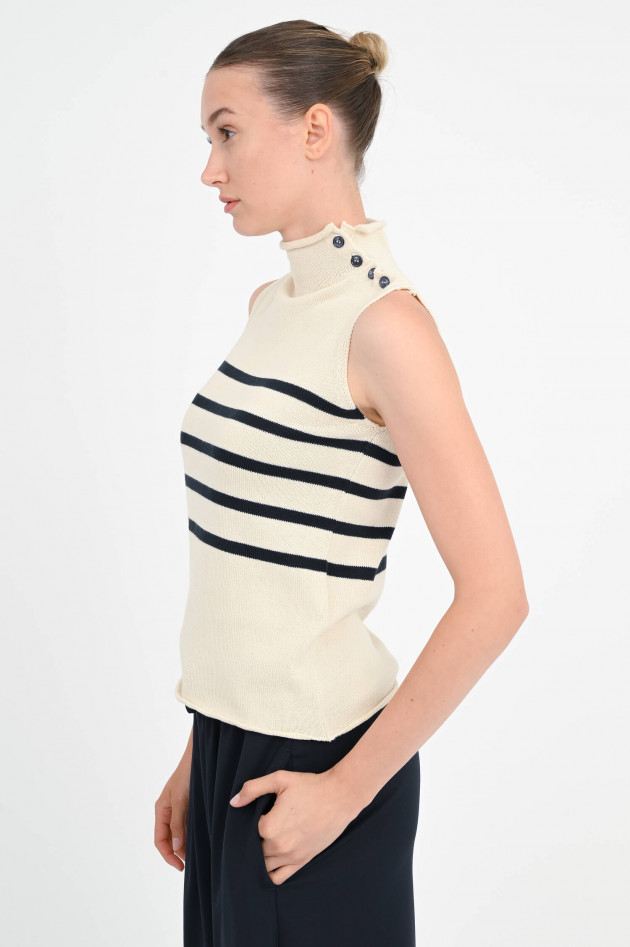 Max Mara Weekend Rollkragen-Top TROFEO in Creme/Navy