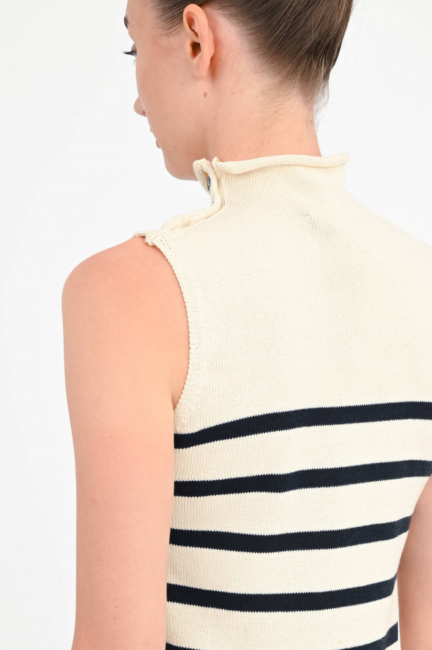 Max Mara Weekend Rollkragen-Top TROFEO in Creme/Navy