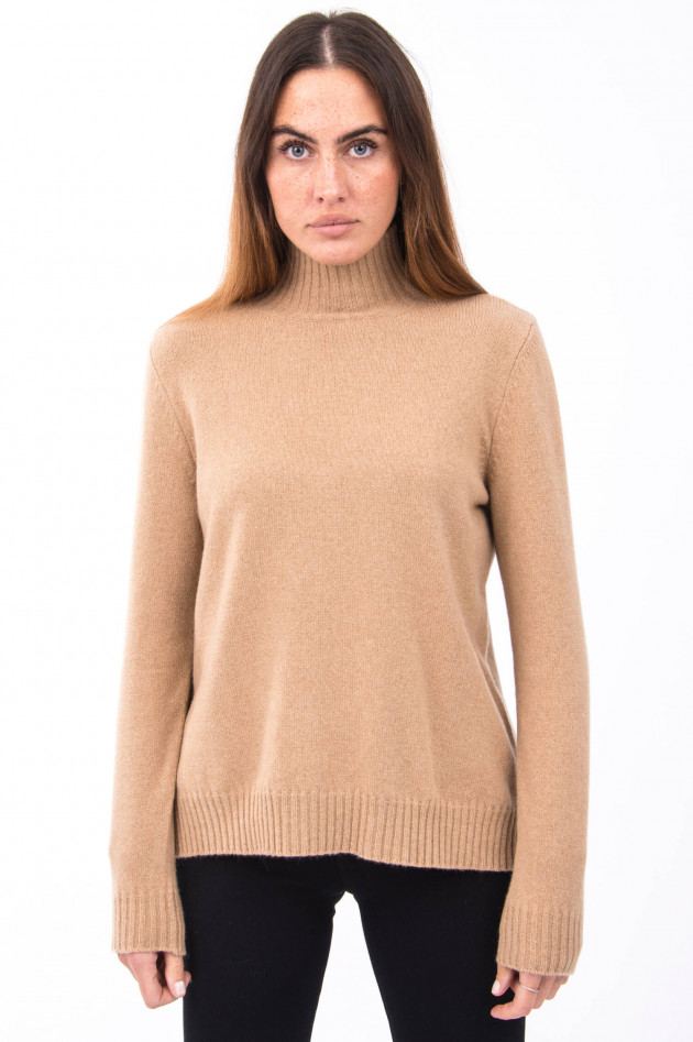 Max Mara Weekend Kaschmir Pullover mit Turtleneck in Beige