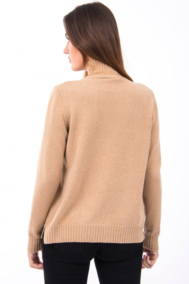 Max Mara Weekend Kaschmir Pullover mit Turtleneck in Beige