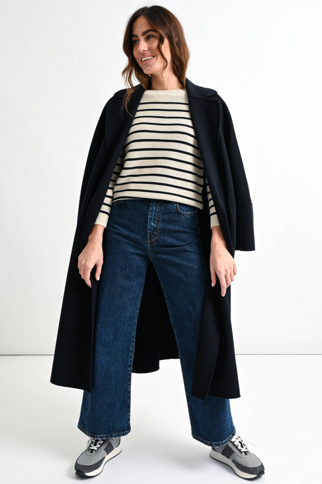Max Mara Weekend Gestreifter Pullover CASERTA in Creme/Midnight