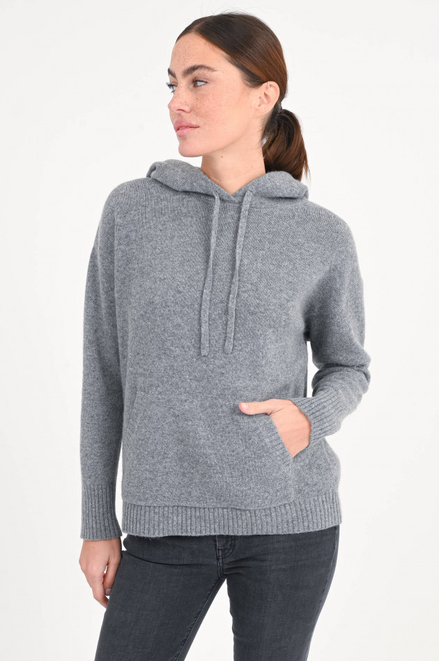 Max Mara Weekend Hoodie SCENICO aus Woll-Cashmere-Mix in Dunkelgrau