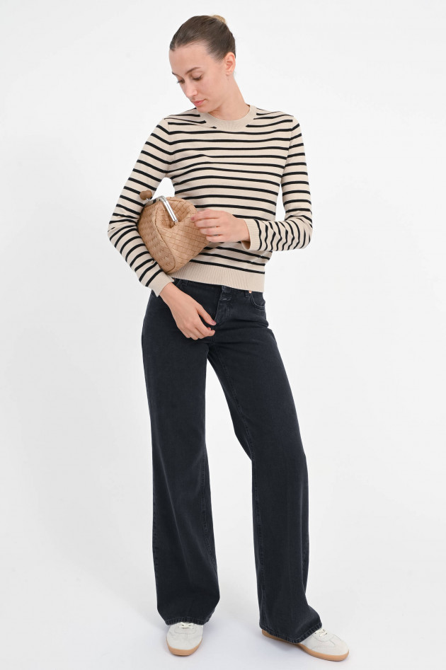 Max Mara Weekend Pullover SICILIA in Beige/Schwarz gestreift