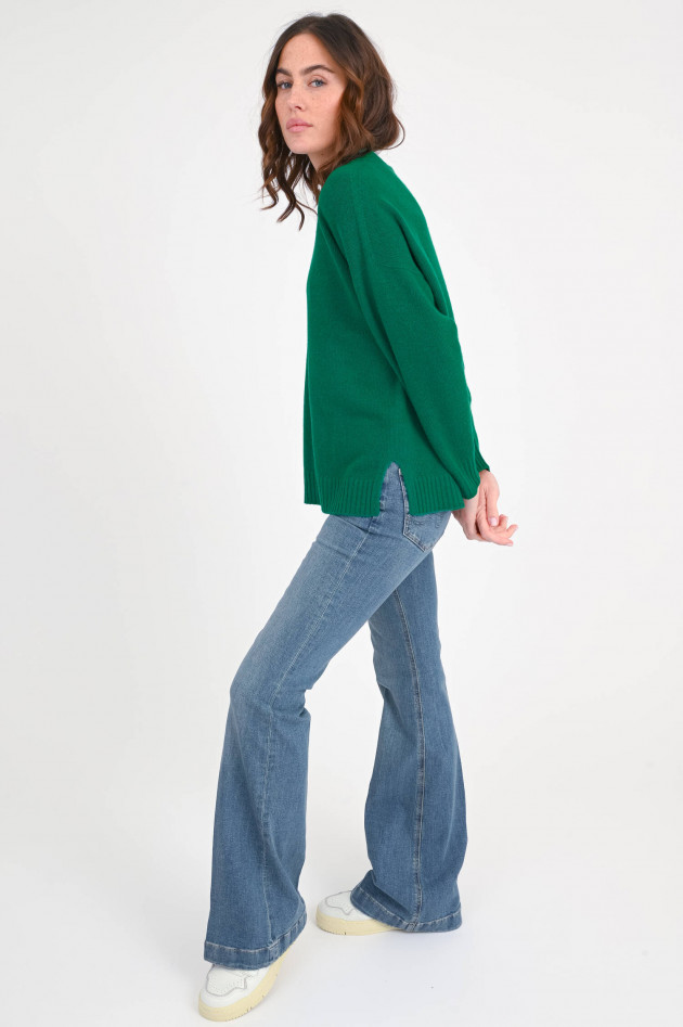 backMax Mara Weekend Pullover mit V-Ausschnitt in Smaragdgrün