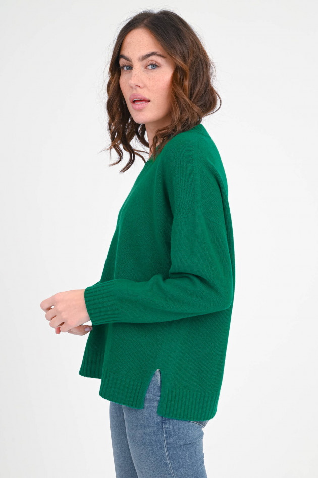 backMax Mara Weekend Pullover mit V-Ausschnitt in Smaragdgrün