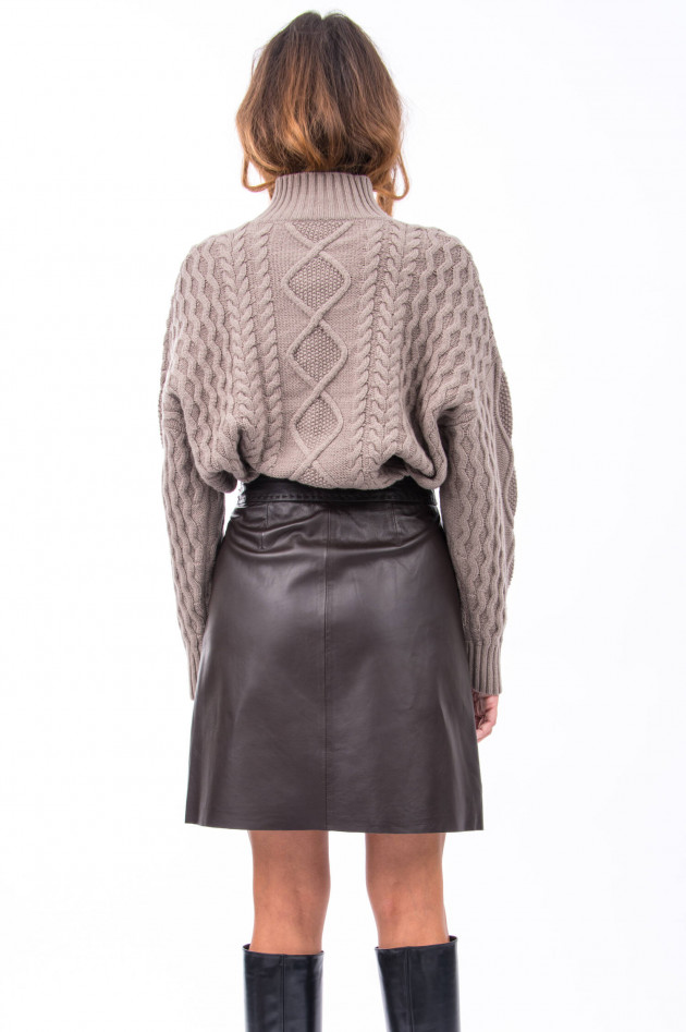 Max Mara Weekend Lederrock TIRO in Dunkelbraun