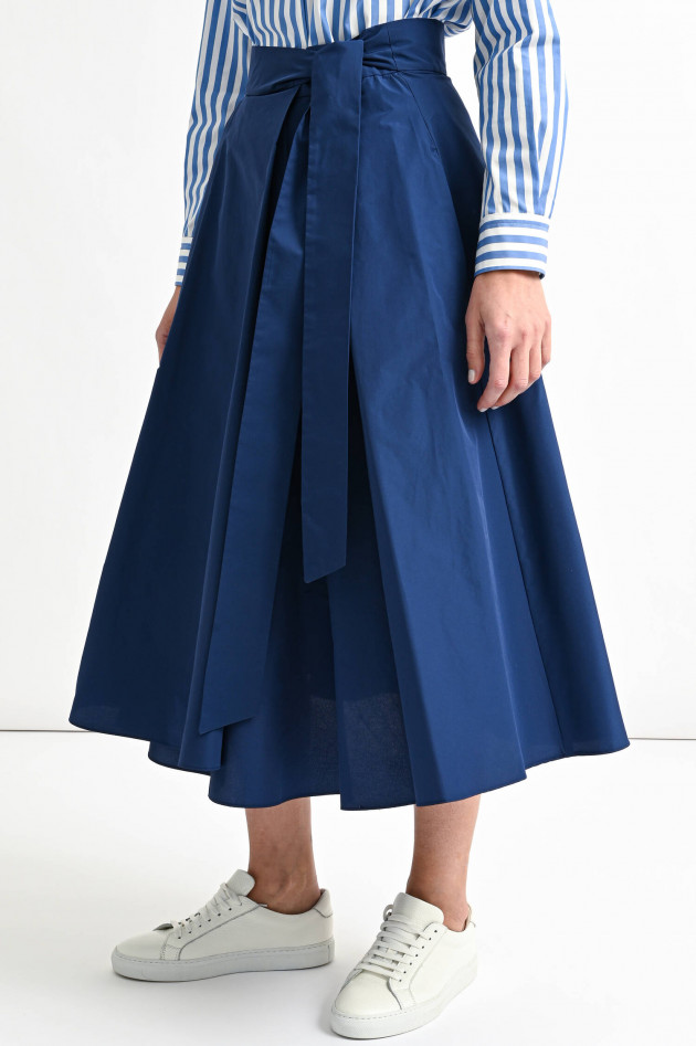 Max Mara Weekend Midi-Wickelrock ERICE mit Falten in Navy