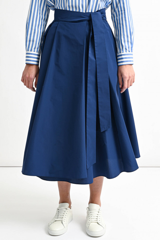 Max Mara Weekend Midi-Wickelrock ERICE mit Falten in Navy