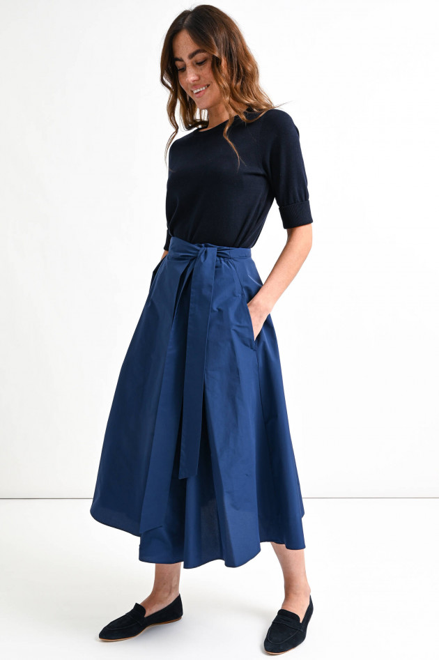 Max Mara Weekend Midi-Wickelrock ERICE mit Falten in Navy