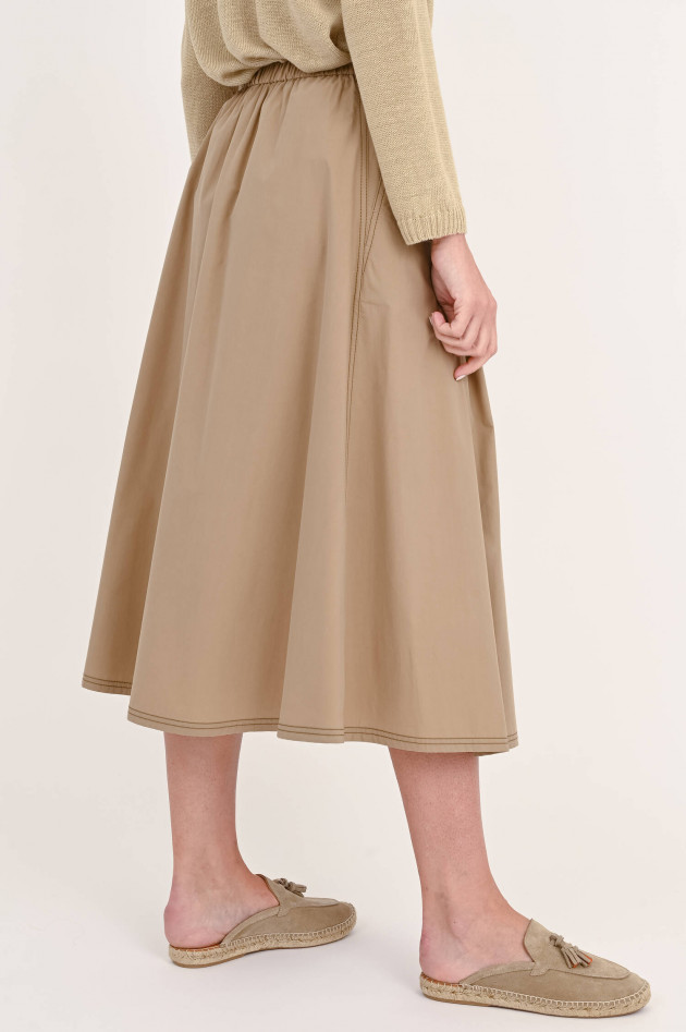 Max Mara Weekend Midirock mit Kellerfalten in Beige