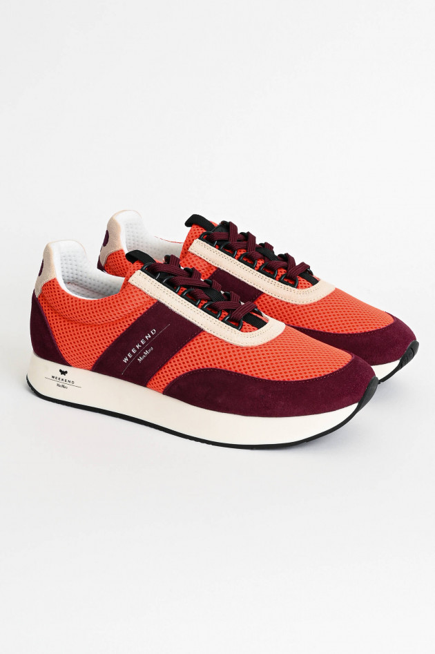 Max Mara Weekend Sneaker RARO in Orange/Bordeaux