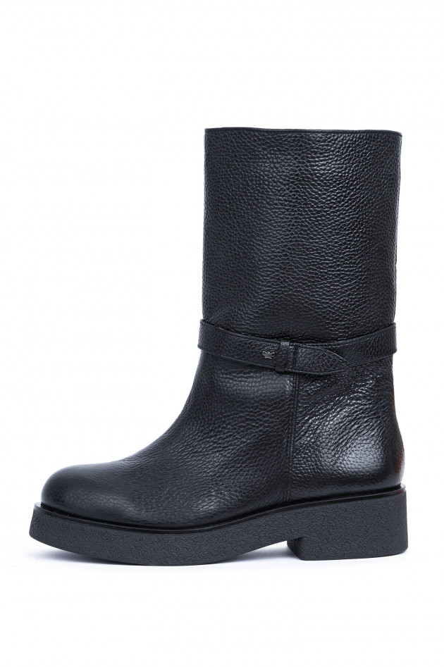 Max Mara Weekend Lederstiefel PATNER in Schwarz