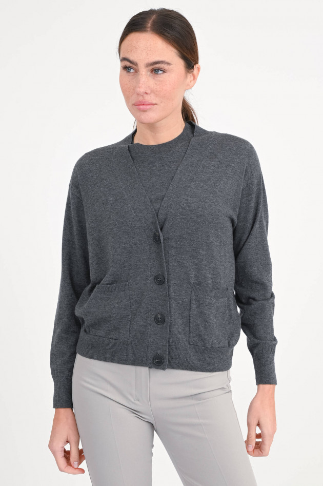 Max Mara Weekend 2-teiliger Pullover/Cardigan in Anthrazit