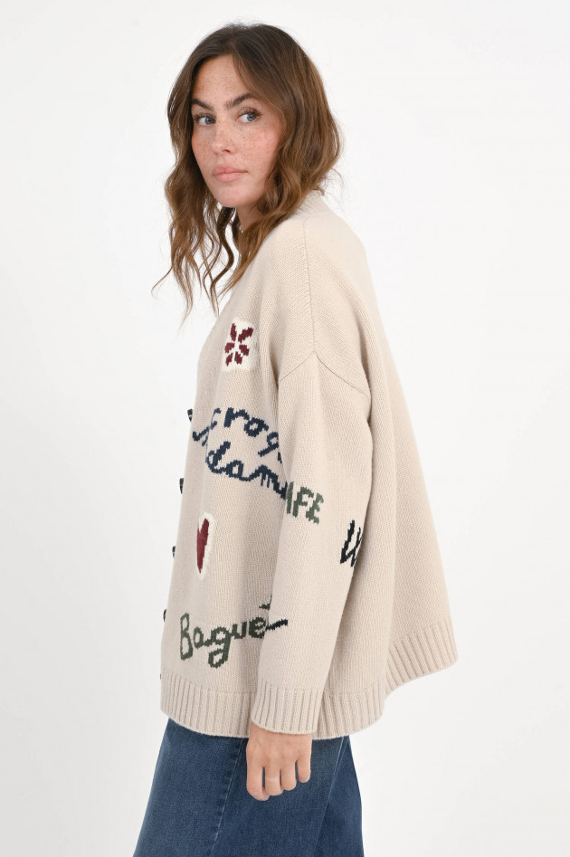 Max Mara Weekend Strickweste BELGIO mit Strick-Design in Ecru/Multi