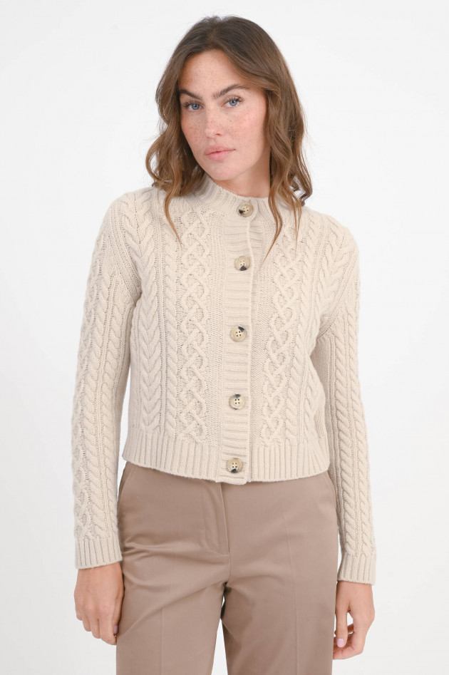 Max Mara Weekend Zopfstrick-Jacke ABITO in Natur