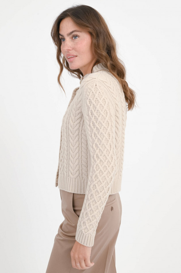 Max Mara Weekend Zopfstrick-Jacke ABITO in Natur