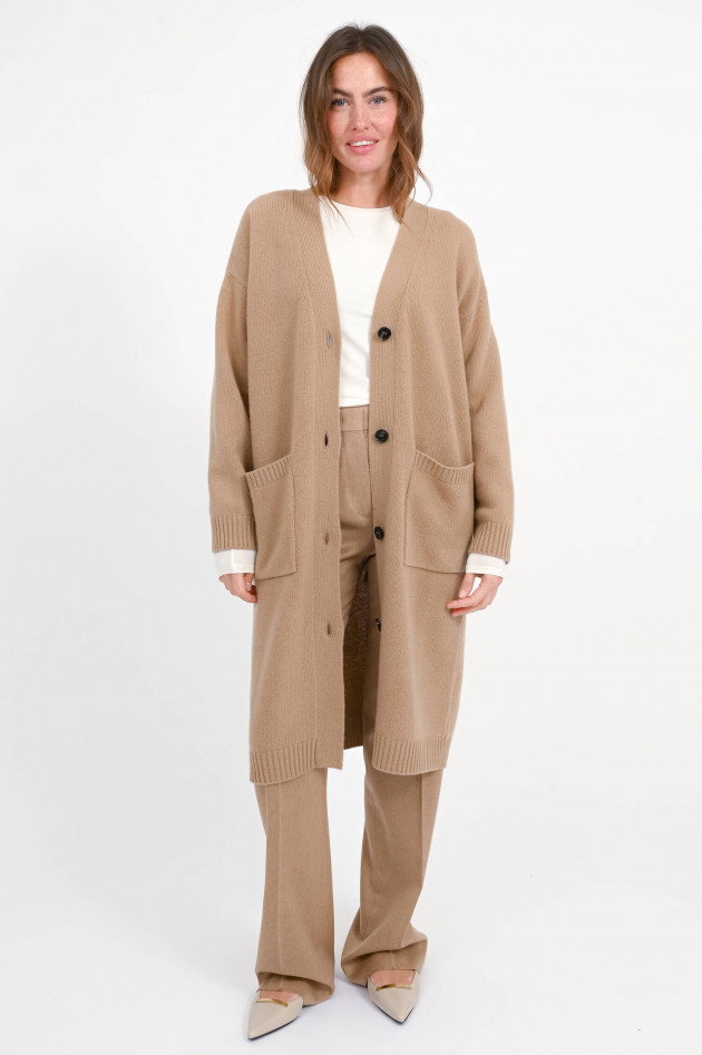 Max Mara Weekend Midi-Woll-Strickjacke GODEZIA in Cammello