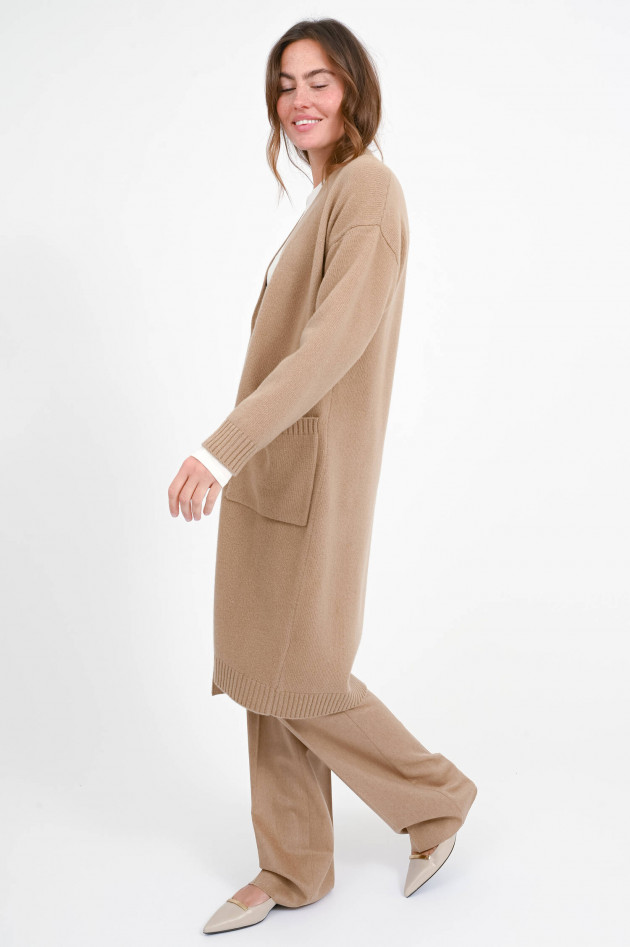 Max Mara Weekend Midi-Woll-Strickjacke GODEZIA in Cammello