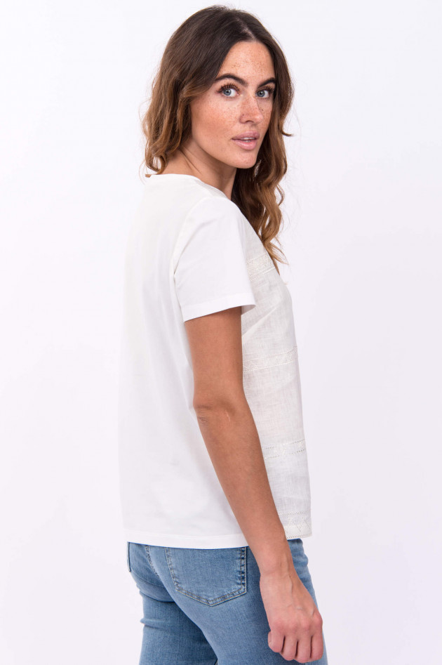 Max Mara Weekend Shirt ORI mit Leinen-Detail in Natur