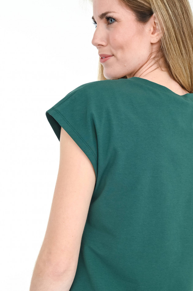 Max Mara Weekend Kurzarm Jerseyshirt in Waldgrün