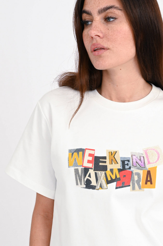 Max Mara Weekend T-Shirt SCENA mit Aufdruck in Weiß