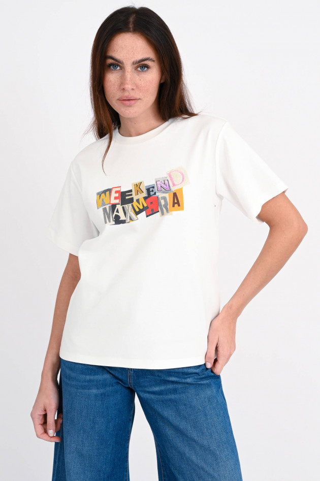 Max Mara Weekend T-Shirt SCENA mit Aufdruck in Weiß