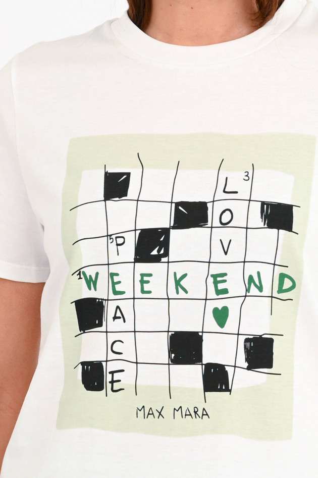 Max Mara Weekend T-Shirt SANTE mit Print in Weiß