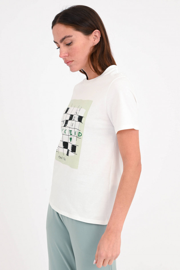 Max Mara Weekend T-Shirt SANTE mit Print in Weiß