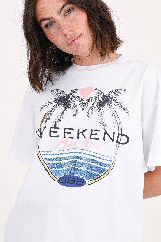 Max Mara Weekend T-Shirt VITERBO mit Print in Weiß/Multicolor