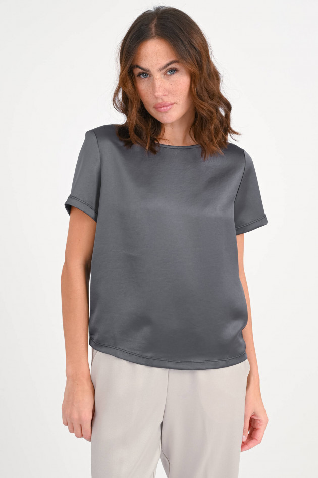 Max Mara Weekend Blusentop mit Rundhalsauschnitt in Oliv