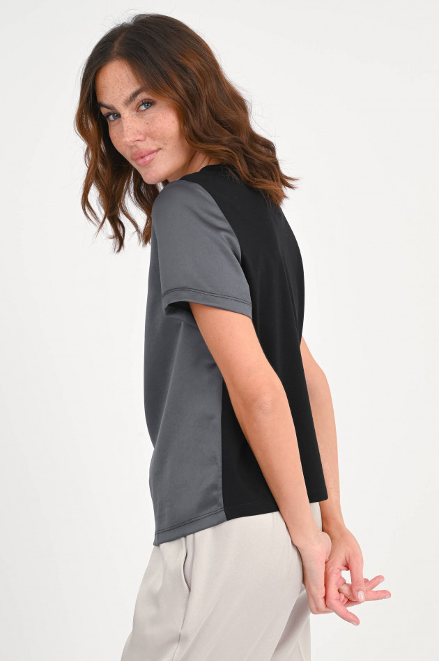 Max Mara Weekend Blusentop mit Rundhalsauschnitt in Oliv