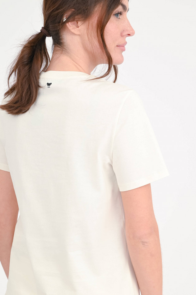 Max Mara Weekend Shirt mit MON AMOUR Stickerei in Elfenbein