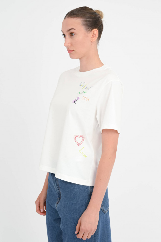 Max Mara Weekend T-Shirt ACLINE in Weiß/Multicolor