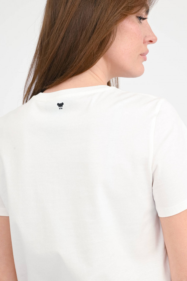 Max Mara Weekend T-Shirt aus Baumwolle in Weiß/Schwarz/Blau