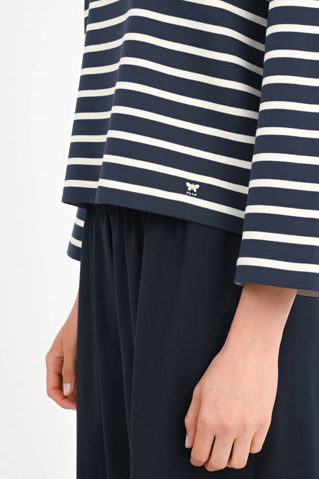 Max Mara Weekend Langarmshirt CAMPALE in Ultramarin/Weiß gestreift