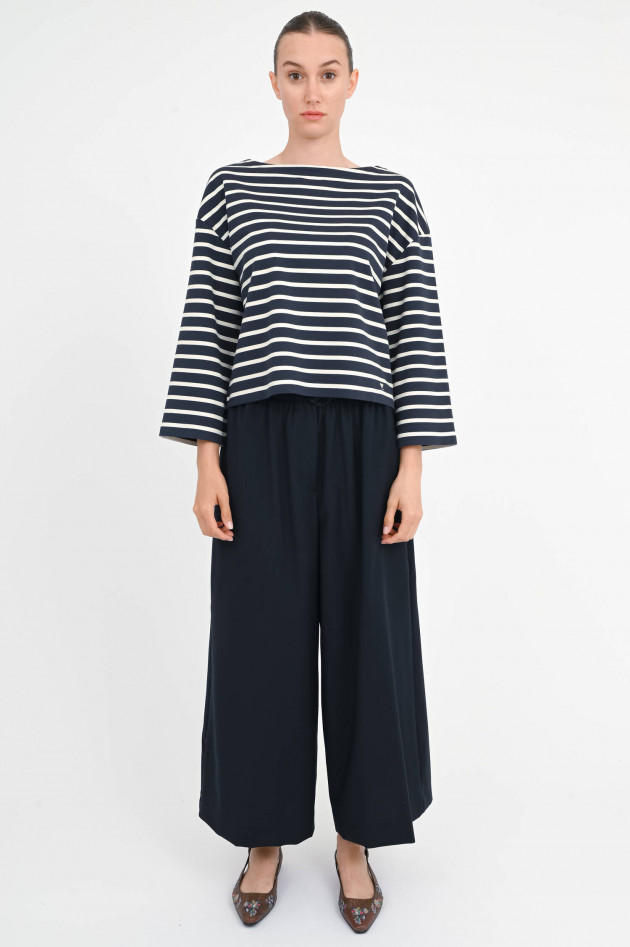 Max Mara Weekend Langarmshirt CAMPALE in Ultramarin/Weiß gestreift