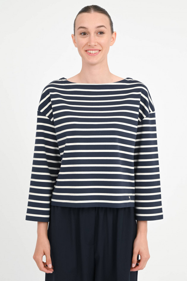 Max Mara Weekend Langarmshirt CAMPALE in Ultramarin/Weiß gestreift